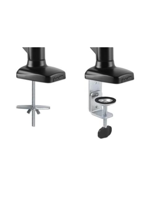 MANHATTAN BRAZO DE ESCRITORIO PARA 2 MONITORES 13-27 MAX 9KGS NEGRO