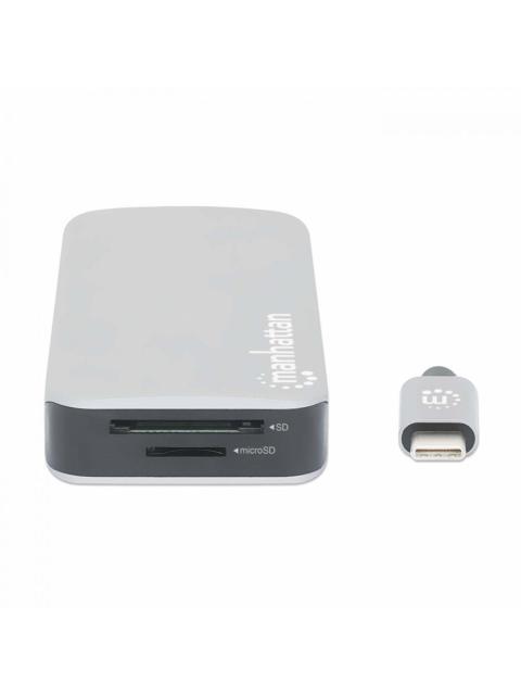 MANHATTAN DOCKING STATION 130615 USB C 3X USB 1X USB C 1X HDMI 1X RJ-45 1X SD 1X MICRO SD GRIS