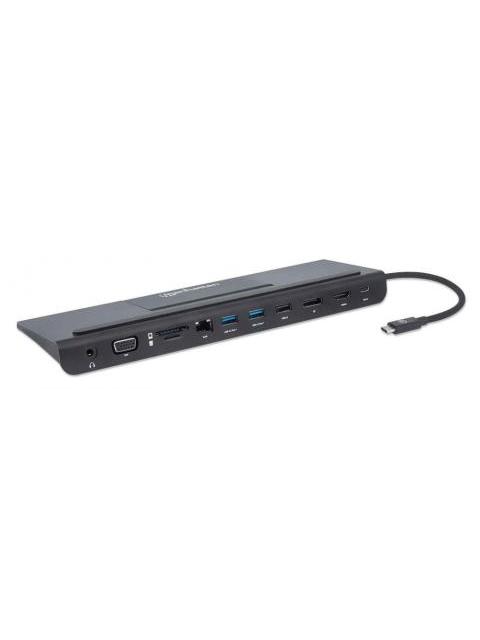 DOCKING STATION MANHATTAN USB-C A 11PTO 3 MONITORES C-MST 100W 153478