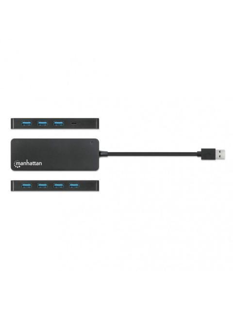 MANHATTAN HUB USB 3.0 MACHO - 7X USB 3.0 HEMBRA 5000 MBIT-S NEGRO