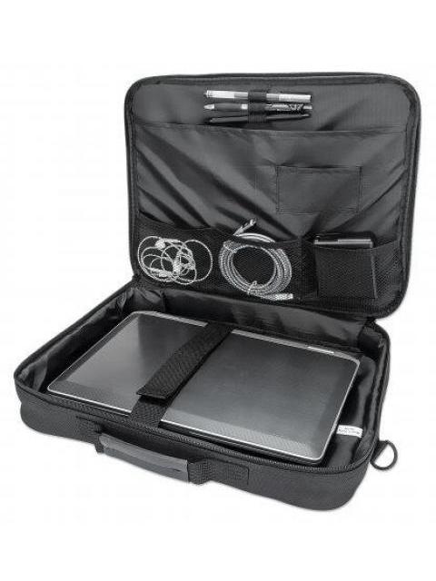 MANHATTAN MALETIN DE POLIESTER CAMBRIDGE CLAMSHELL PARA LAPTOP 15.6 NEGRO