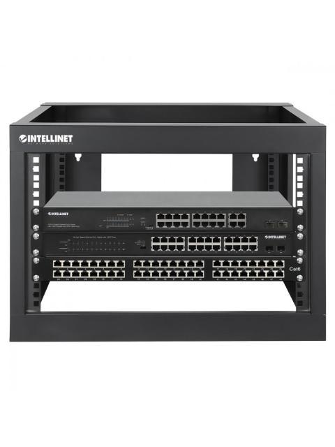 MANHATTAN RACK ABIERTO 19 PARA MONTAJE EN PARED HASTA 40KG 6U NEGRO