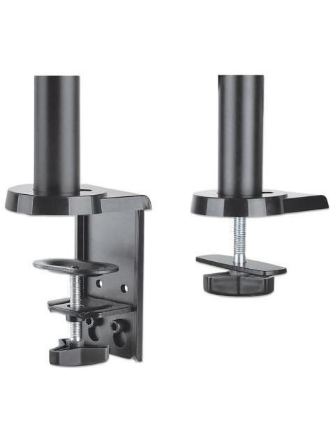 MANHATTAN SOPORTE DE ESCRITORIO 2 MONITORES 17 - 32 HASTA 8KG NEGRO