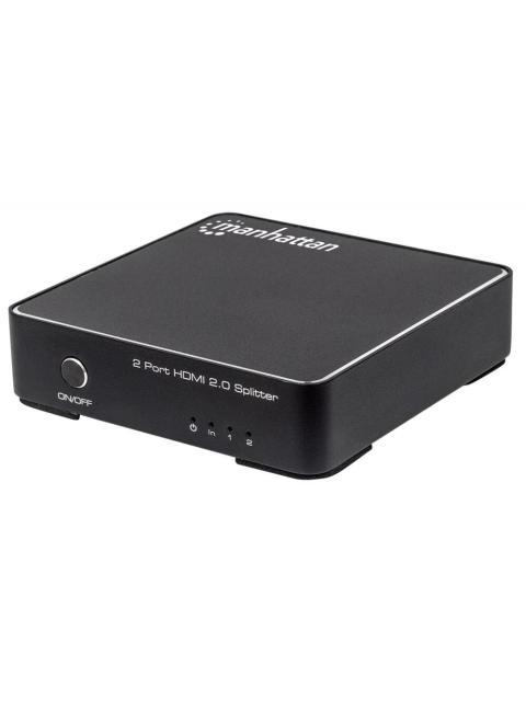 MANHATTAN VIDEO SPLITTER HDMI 2 PUERTOS NEGRO