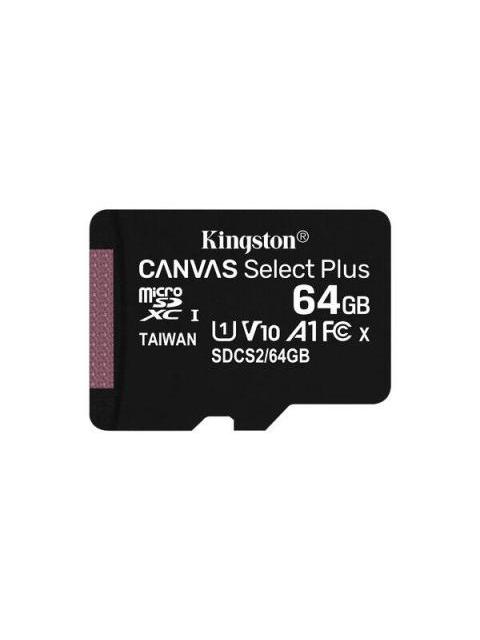 MEMORIA FLASH KINGSTON CANVAS SELECT PLUS 64GB MICROSDXC CLASE 10