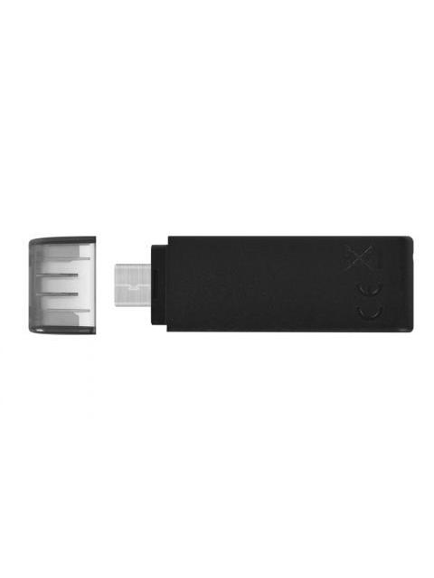 MEMORIA USB KINGSTON DATATRAVELER 70 128GB USB-C 3.2 NEGRO