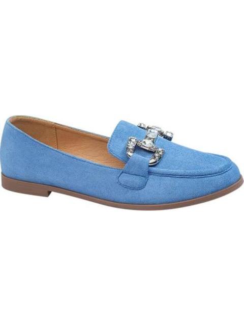 MOCASIN CON HERRAJE AZUL SHOSH