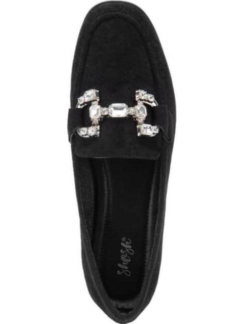 MOCASIN CON ADORNO DE PEDRERIA NEGRO SHOSH