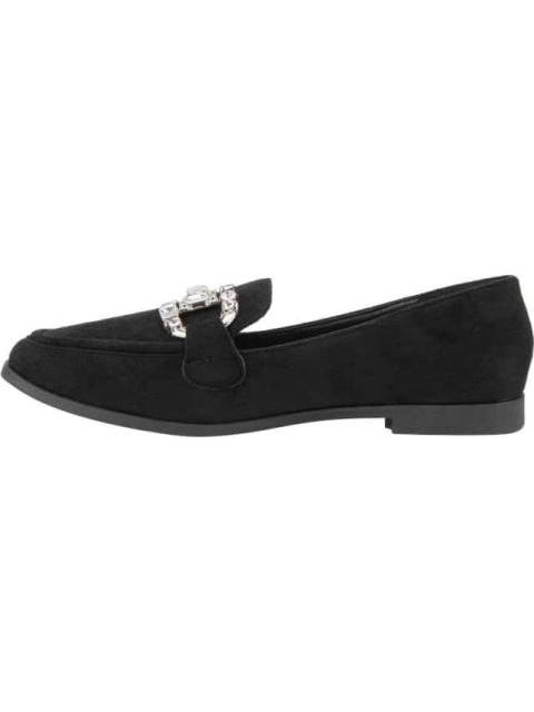 MOCASIN CON ADORNO DE PEDRERIA NEGRO SHOSH