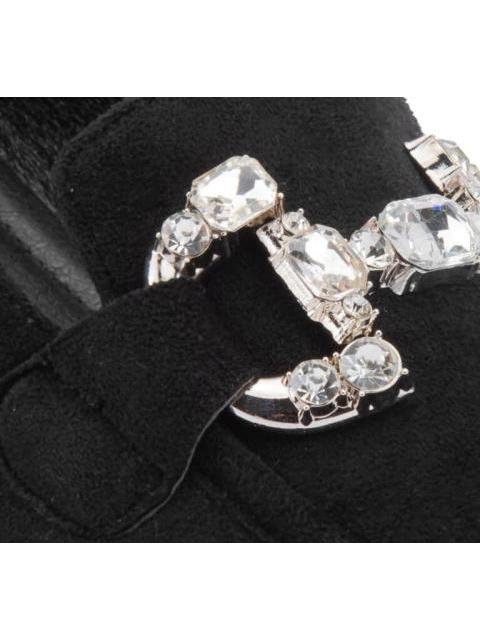 MOCASIN CON ADORNO DE PEDRERIA NEGRO SHOSH