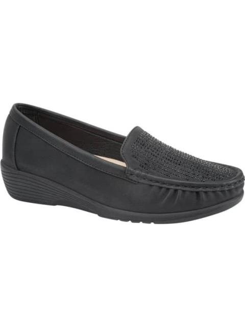 MOCASIN CON PEDRERIA NEGRO SHOSH