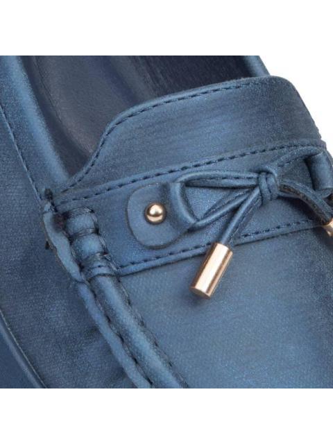 MOCASIN CONFORT CON MOÑO AZUL MARINO SHOSH