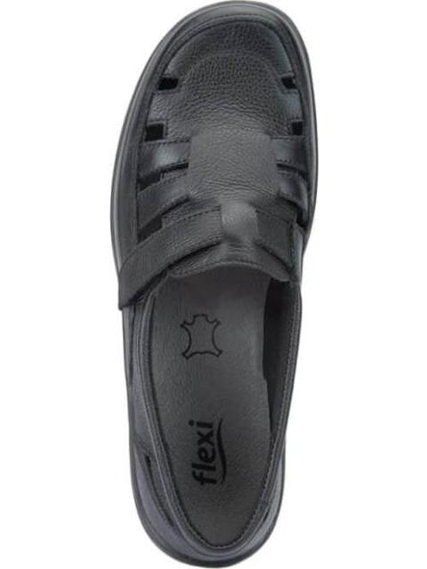 MOCASIN DE PIEL NEGRO FLEXI