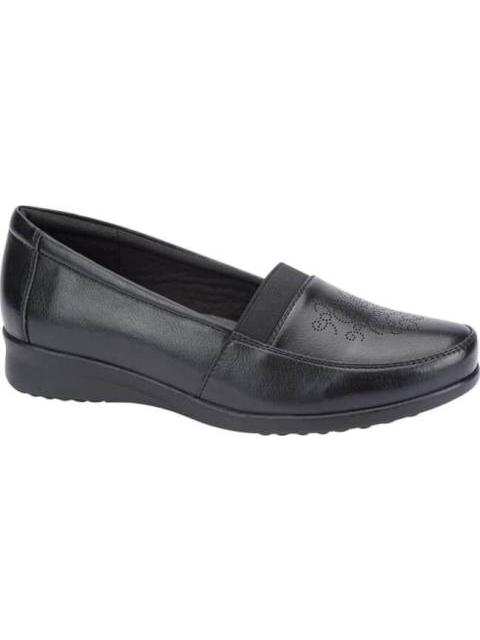 MOCASIN PERFORADO CON ELASTICO NEGRO SHOSH CONFORT