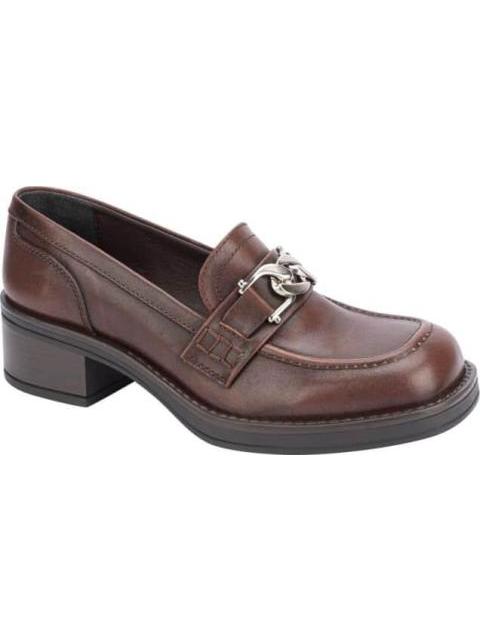 MOCASIN DE PIEL CON HERRAJE CAFE SEDUCTA