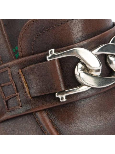 MOCASIN DE PIEL CON HERRAJE CAFE SEDUCTA