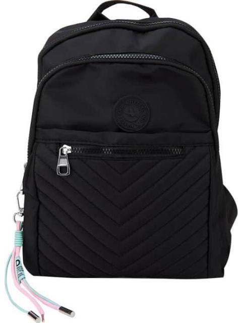 MOCHILA CAPITONADA CON LLAVERO NEGRO HOLLY LAND