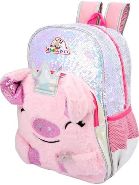 MOCHILA ESCOLAR ROSA CUTIE ZOO
