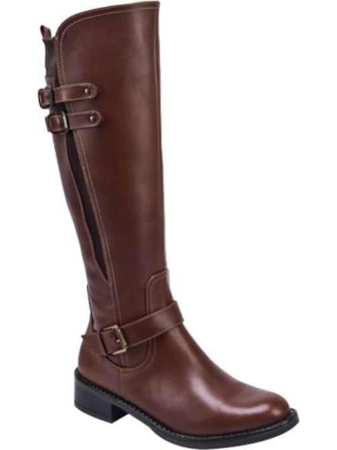 BOTA ALTA DE PIEL COGNAC VIVIS SHOES