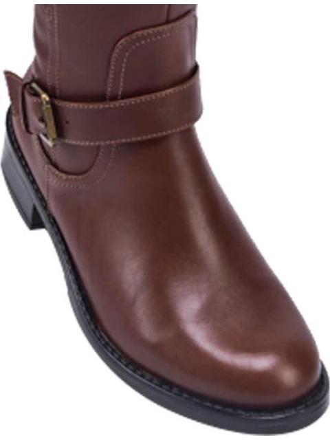 BOTA ALTA DE PIEL COGNAC VIVIS SHOES