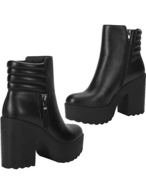 BOTA CON PLATAFORMA SUELA TRACK NEGRO TIERRA BENDITA