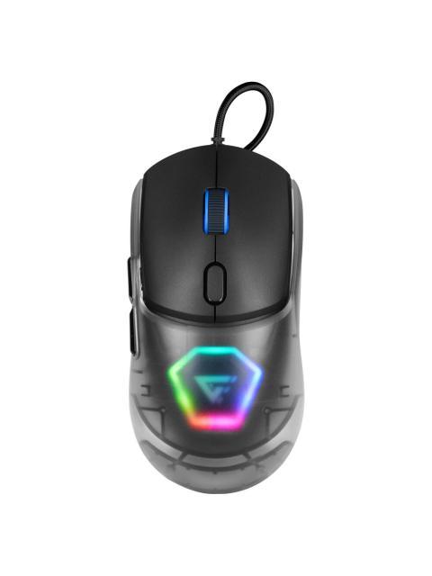 MOUSE GAME FACTOR MOG530BK CARCASAS INTERCAMBIABLES PIXART 3327 12 000 DPI RGB USB NEGRO