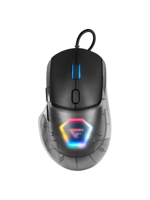 MOUSE GAME FACTOR MOG530BK CARCASAS INTERCAMBIABLES PIXART 3327 12 000 DPI RGB USB NEGRO