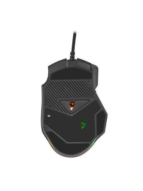 MOUSE GAMER ERGONOMICO GETTTECH GPM-RGBWR-G1-RD ALAMBRICO USB 7200DPI NARANJA-ROJO