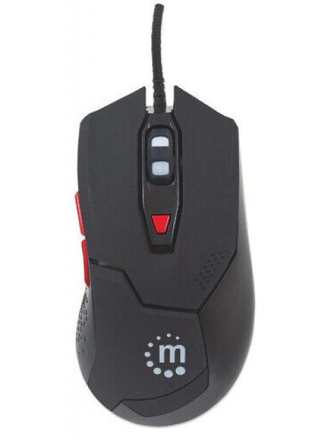 MOUSE GAMER MANHATTAN OPTICO 176071 ALAMBRICO USB-A 2400DPI NEGRO