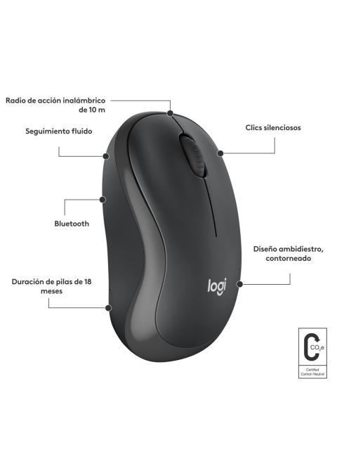 MOUSE LOGITECH OPTICO M240 SILENT INALAMBRICO BLUETOOTH 4000DPI GRAFITO