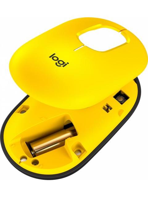 MOUSE LOGITECH OPTICO POP INALAMBRICO BLUETOOTH 4000DPI AMARILLO