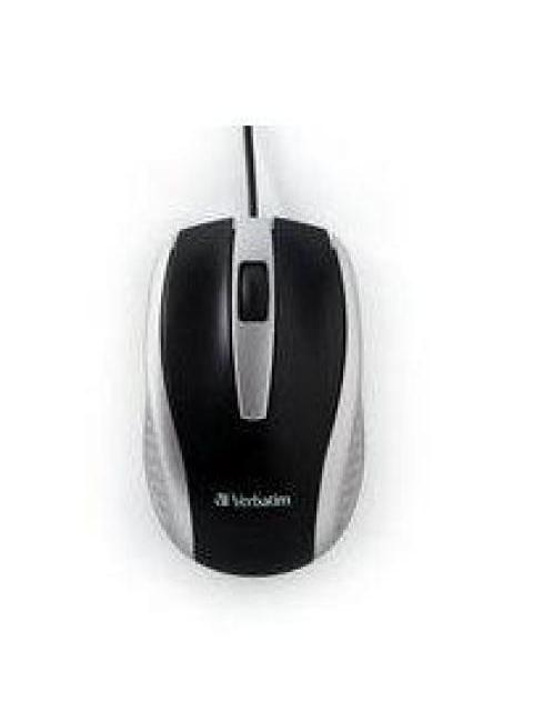MOUSE VERBATIM OPTICO USB BRAVO PARA WIN-MAC PLATA-NEGRO 99741