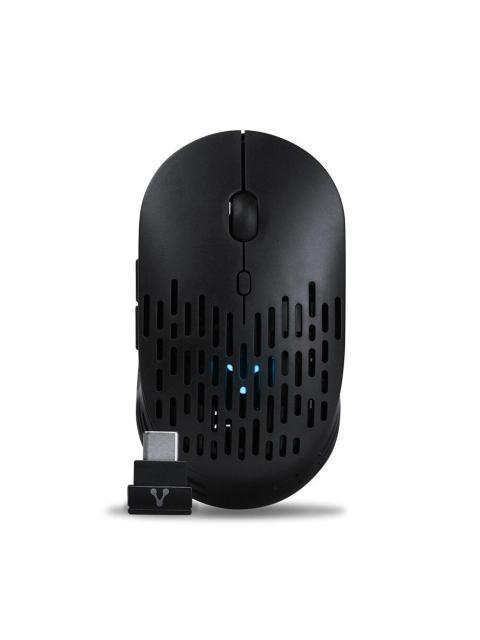MOUSE VORAGO MO208 INALAMBRICO TIPO C Y BLUETOOTH HASTA 2400 DPI RECARGABLE NEGRO