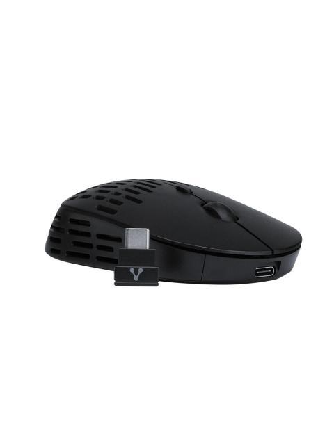 MOUSE VORAGO MO208 INALAMBRICO TIPO C Y BLUETOOTH HASTA 2400 DPI RECARGABLE NEGRO
