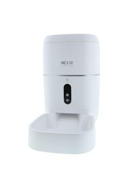 NEXXT SOLUTIONS DISPENSADOR DE ALIMENTOS PARA MASCOTAS NHAP-610 70 GRAMOS CAMARA WIFI CONTROL DE APLICACION BLANCO