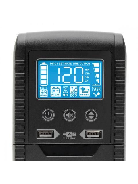 NO BREAK TRIPP LITE BY EATON ECO1000LCD LINEA INTERACTIVA 600W 1.000VA ENTRADA 120V SALIDA 110V - 120V 8 SALIDAS