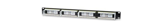 INTELLINET PANEL DE PARCHEO CAT6 24 PUERTOS RJ-45 1U NEGRO