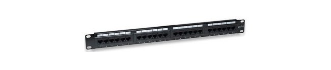 INTELLINET PANEL DE PARCHEO CAT6 24 PUERTOS RJ-45 1U NEGRO