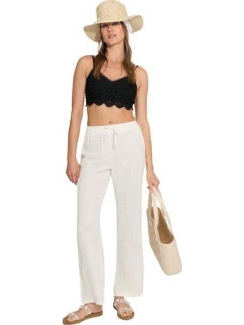 PANTALON CARGO DE LINO BLANCO HOLLY LAND