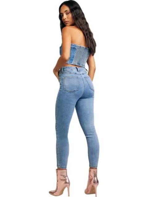 JEANS CINTURA SUPERALTA GRIS ATMOSPHERE DNM