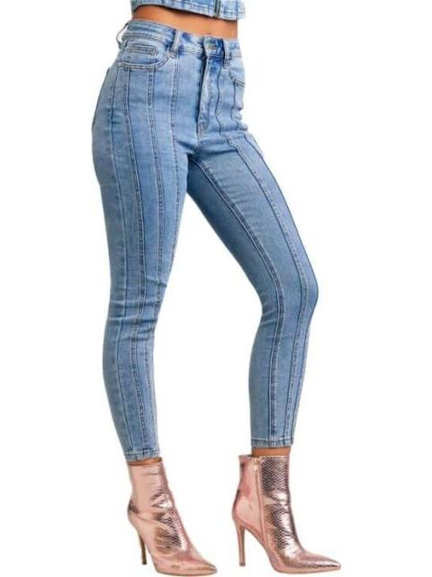 JEANS CINTURA SUPERALTA GRIS ATMOSPHERE DNM