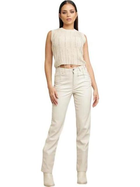 PANTALON PIEL VEGANA MARFIL HOLLY LAND