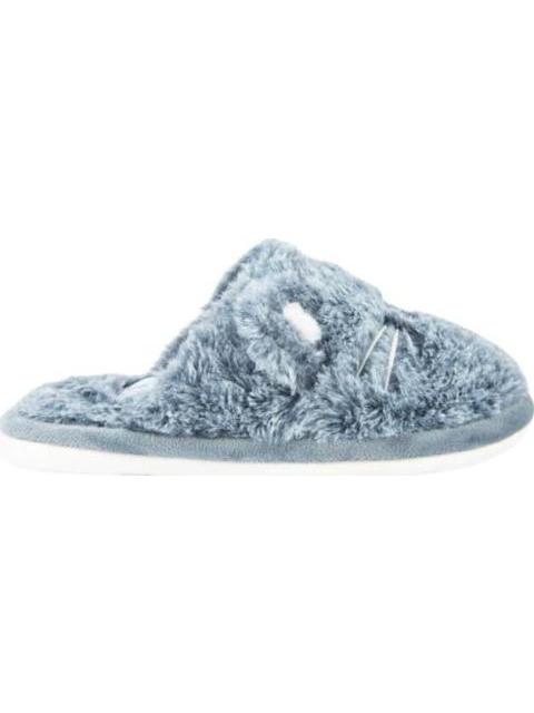 PANTUFLA GATO PELUCHE GRIS LOVE TO LOUNGE
