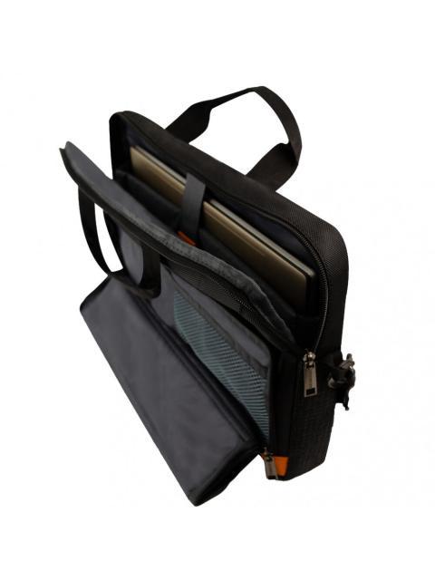 PERFECT CHOICE PORTAFOLIO DE POLIESTER GLITCH PARA LAPTOP 15.6 NEGRO