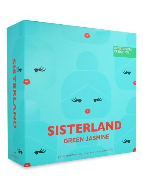 PERFUME MUJER BENETTON SISTERLAND GREEN JASMINE EDT 80ML SET