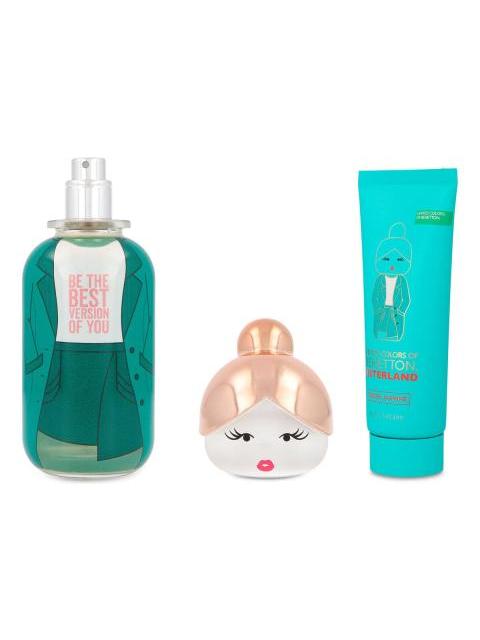 PERFUME MUJER BENETTON SISTERLAND GREEN JASMINE EDT 80ML SET