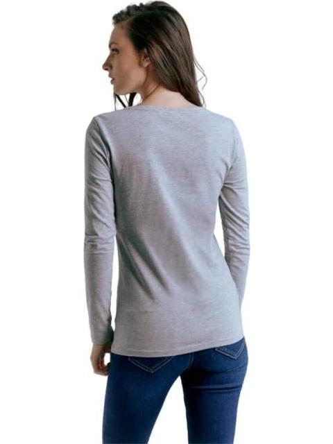PLAYERA MANGA LARGA GRIS HOLLY LAND