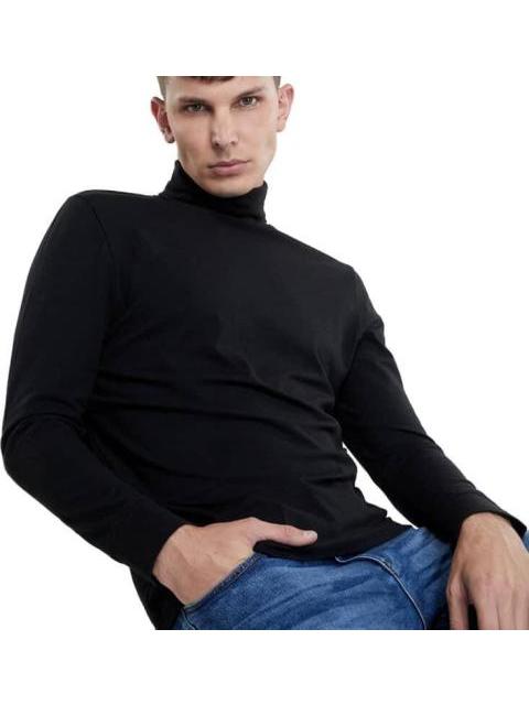 PLAYERA CUELLO ALTO MANGA LARGA NEGRO D.E.E.P SELECTION
