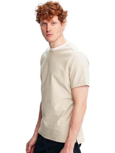 PLAYERA CUELLO CON VISOS EN BLANCO BEIGE NEXT CO