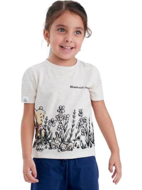 PLAYERA ESTAMPADA APLICACIONES BEIGE WINNIE THE POOH